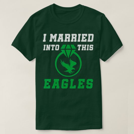 Ik trouwde met deze Eagles Retro Funny in Eagles F T-shirt (Design voorkant)