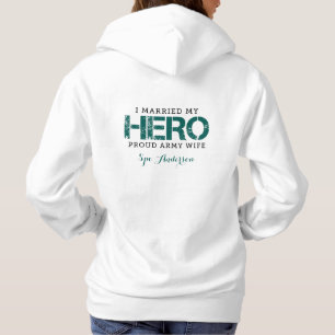 Ik trouwde met mijn Hero - Legervrouw Hoodie