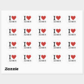 Ik ❤️ van Admin - Admin Department STICKER (Vel)