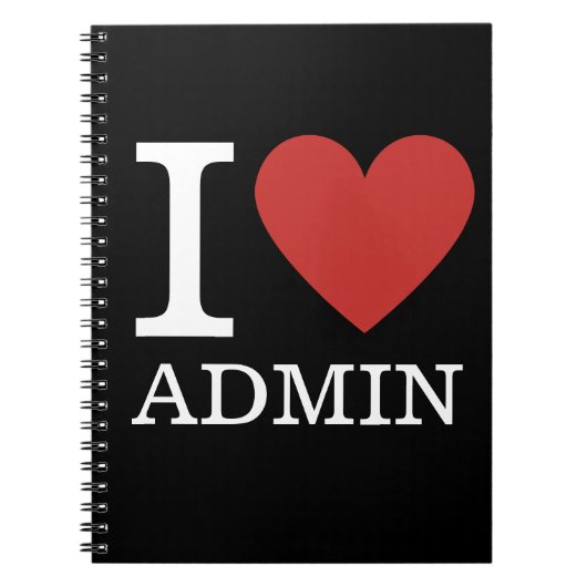 Ik ❤️ van Admin - Admin Dept. NOTITIEBOEK (Voorkant)