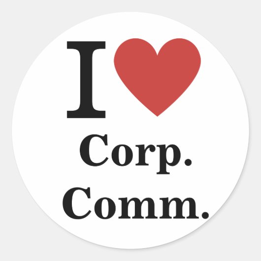 Ik ❤️ van Corp. Comm. STICKER (Voorkant)