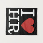 Ik ❤️ van HR - HR-afdeling - Tapestry Wandkleed (Voorkant (horizontaal))