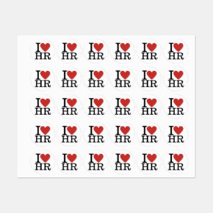 Ik ❤️ van HR kleding Sticker - HR Dept. Personeel