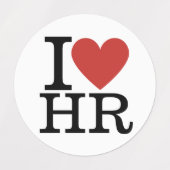 Ik ❤️ van HR kleding Sticker - HR Dept. Personeel (Design 2)