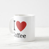 Ik ❤️ van koffie Mok (wit) (Voorkant links)