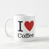 Ik ❤️ van koffie Mok (wit) (Links)