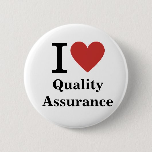 Ik ❤️ van kwaliteitsborging - QA Dept. Pin Button (Voorkant)
