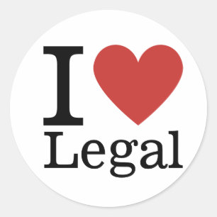 Ik ❤️ van Legal - Juridische afdeling STICKER