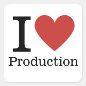 Ik ❤️ van productie STICKER (Voorkant)
