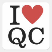 Ik ❤️ van QC - de STICKER van de kwaliteitscontrol (Voorkant)