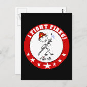 Ik vecht brandweerman briefkaart (Voorkant / Achterkant)