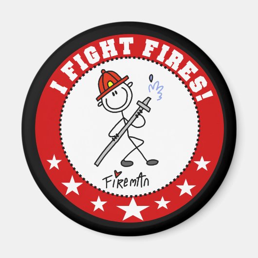 Ik vecht brandweerman magneet (Voorkant)