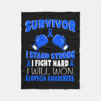 Ik vecht hard tegen alopecia bewustzijn fleece deken