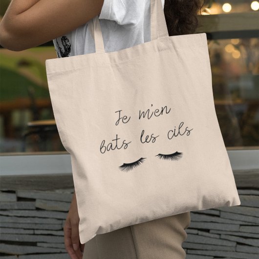 Ik vecht met de wimpers. tote bag