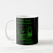 Ik verander eten in poepjes retro grappige poep vo koffiemok (Links)
