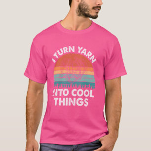 Ik verander garen in coole dingen Retro haken Brei T-shirt