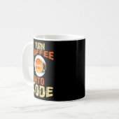 Ik verander koffie in code Coffee Coder Web Develo Koffiemok (Voorkant links)
