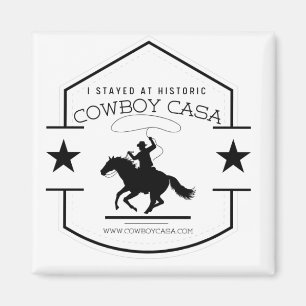 Ik verbleef bij Cowboy Casa Logo Magnet Magneet