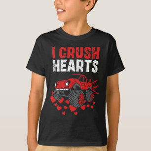 Ik verbrijzel harten monstertruck jongens t-shirt