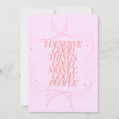 Ik verdien goede dingen Quote Feestdagenkaart (Voorkant)