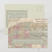 Ik verhuis naar New York -  NYC Kaart (Voorkant / Achterkant)