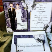 Ik verklaar je nu Man en vrouw bruiloft Folie Feestdagenkaart