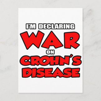 Ik verklaar oorlog tegen de ziekte van Crohn Briefkaart