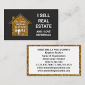 Ik verkoop onroerend goed liefde verwijzingen glit visitekaartje (Voorkant / Achterkant)