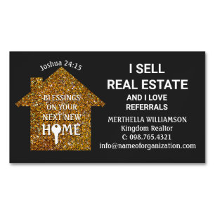 Ik verkoop verwijzingen naar echte liefde Glitter  Magnetisch Visitekaartje