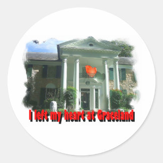 Ik verliet mijn hart bij Graceland Ronde Sticker