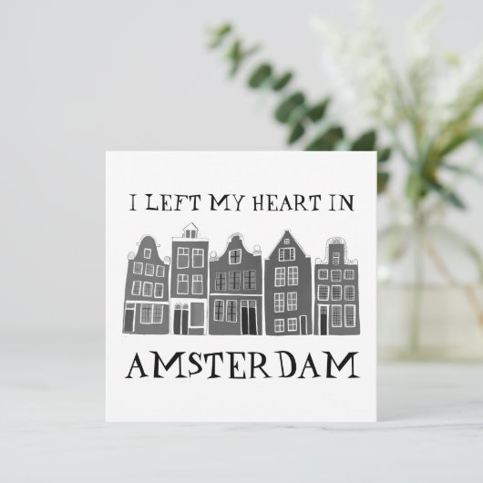Ik verliet mijn hart in Amsterdam Holland Canal Ho (Staand voorkant)