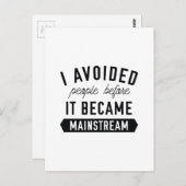 Ik vermijd mensen briefkaart (Voorkant / Achterkant)