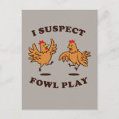 Ik vermoed dat Fowl Play Briefkaart (Voorkant)