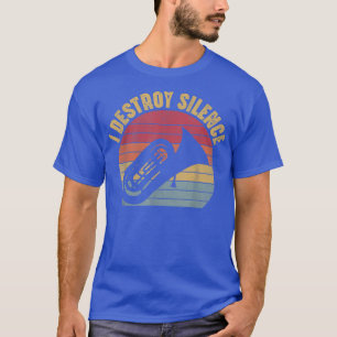 Ik vernietig de stilte Tuba speler die de band van T-shirt