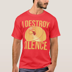 Ik vernietig stilte Percussie- en bekkensmuziek re T-shirt