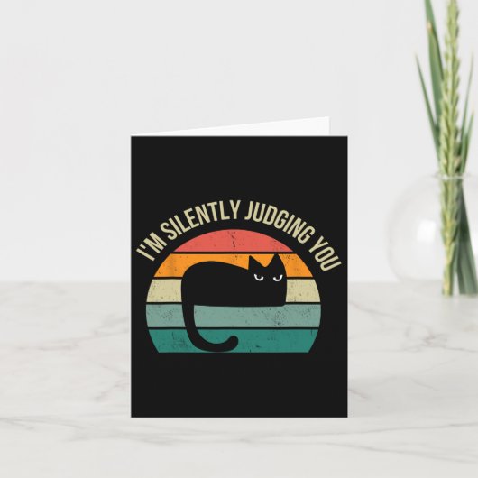 Ik veroordeel je in stilte - retro Funny Bla Kaart (Voorkant)