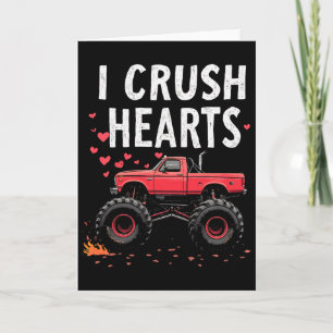 Ik verpletter harten monstertruck Valentijn jongen Kaart