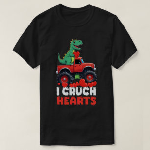 Ik Verpletter Harten Valentijnsdag T Rex Rijdt in T-shirt