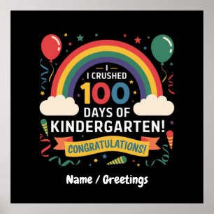 Ik verpletterde 100 dagen kleuterschool aanpassen poster