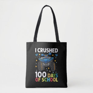 Ik verpletterde 100 dagen school monstertruck jong draagtas