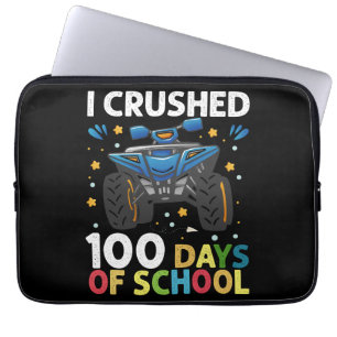 Ik verpletterde 100 dagen school monstertruck jong laptop sleeve