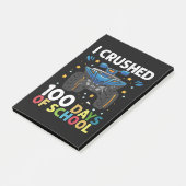 Ik verpletterde 100 dagen school monstertruck jong post-it® notes (Schuin)