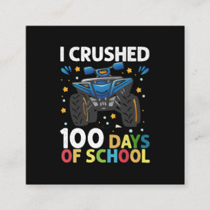 Ik verpletterde 100 dagen school monstertruck jong vierkante visitekaartje
