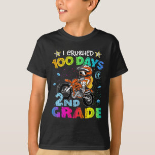 Ik verpletterde 100 dagen van 2e klas vuile fiets t-shirt