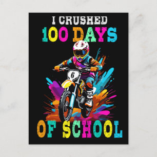 Ik verpletterde 100 dagen van school Motocross Briefkaart