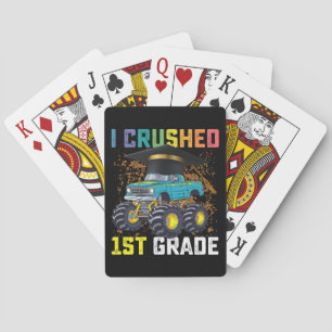 Ik verpletterde 1e klas Monster Truck Afstuderen Pokerkaarten