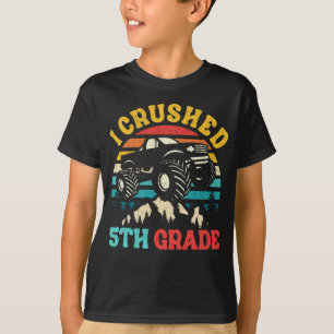 Ik verpletterde 5e Grade Monster Truck Graduation T-shirt