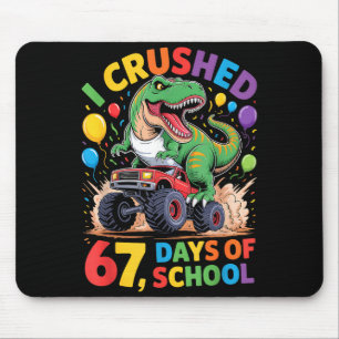 Ik verpletterde 67 dagen school monstertruck dinos muismat