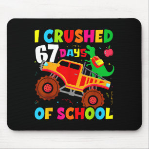 Ik verpletterde de 67e dag van school Dinosaur 67 Muismat