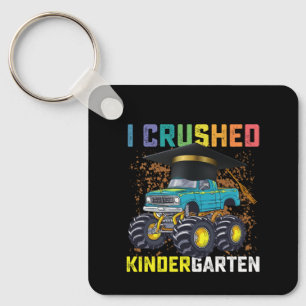 Ik verpletterde de kleuter-monstertruck-afstuderen sleutelhanger
